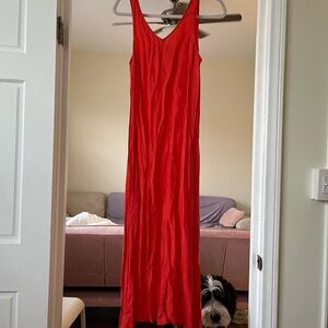 Elegant Red Sleeveless Dress